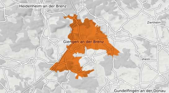 Mietspiegelkarte Giengen an der Brenz